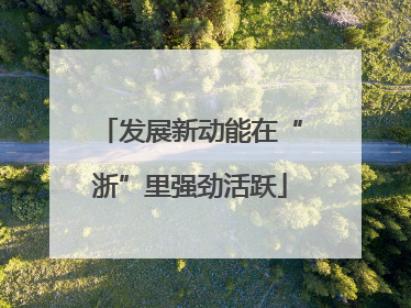 发展新动能在“浙”里强劲活跃