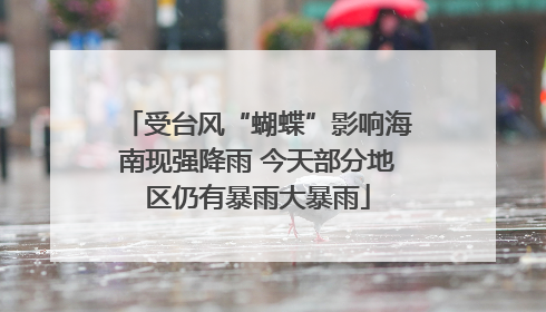 受台风“蝴蝶”影响海南现强降雨 今天部分地区仍有暴雨大暴雨