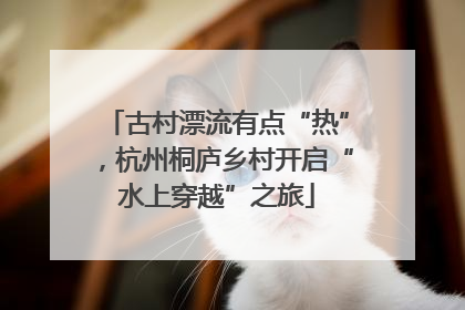 古村漂流有点“热”，杭州桐庐乡村开启“水上穿越”之旅