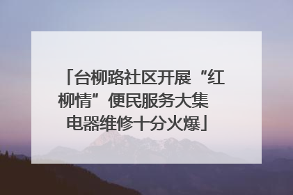 台柳路社区开展“红柳情”便民服务大集 电器维修十分火爆