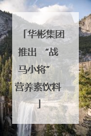 华彬集团推出 “战马小将” 营养素饮料
