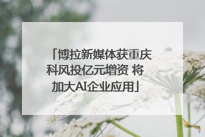 博拉新媒体获重庆科风投亿元增资 将加大AI企业应用