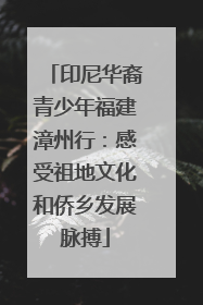 印尼华裔青少年福建漳州行：感受祖地文化和侨乡发展脉搏