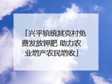兴平镇统其克村免费发放钾肥 助力农业增产农民增收