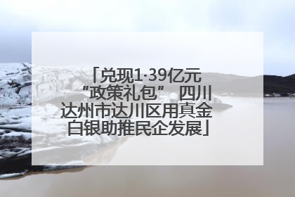 兑现1·39亿元“政策礼包” 四川达州市达川区用真金白银助推民企发展