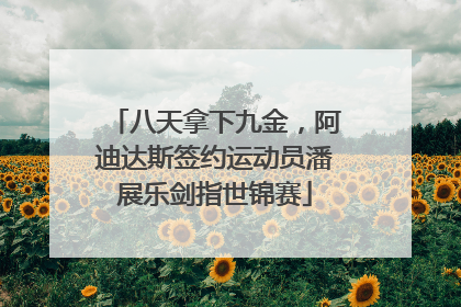 八天拿下九金，阿迪达斯签约运动员潘展乐剑指世锦赛