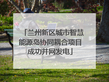 兰州新区城市智慧能源岛协同耦合项目成功并网发电
