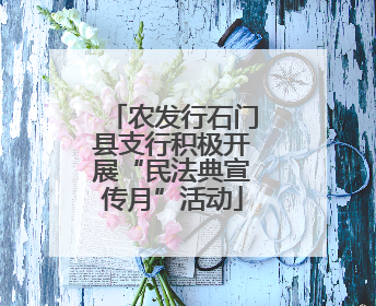农发行石门县支行积极开展“民法典宣传月”活动