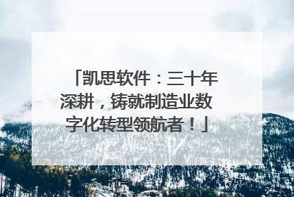 凯思软件：三十年深耕，铸就制造业数字化转型领航者！