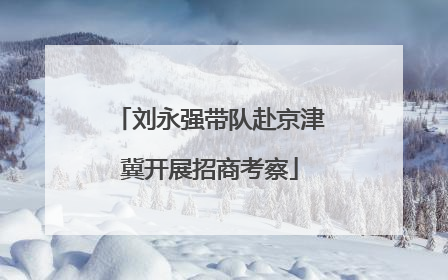刘永强带队赴京津冀开展招商考察