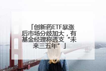 创新药ETF暴涨后市场分歧加大，有基金经理称透支“未来三五年”