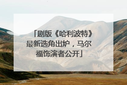 剧版《哈利波特》最新选角出炉，马尔福饰演者公开