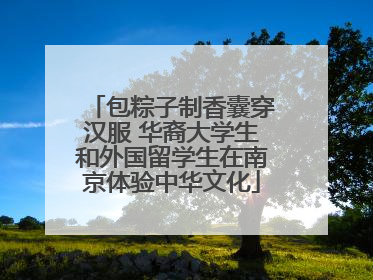 包粽子制香囊穿汉服 华裔大学生和外国留学生在南京体验中华文化
