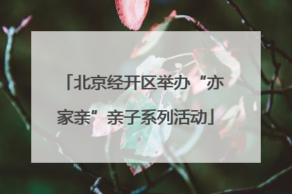北京经开区举办“亦家亲”亲子系列活动