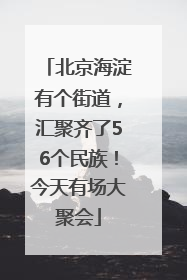 北京海淀有个街道，汇聚齐了56个民族！今天有场大聚会