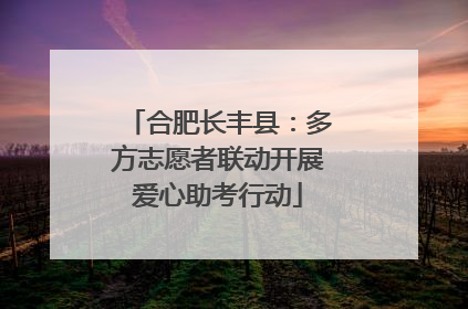 合肥长丰县：多方志愿者联动开展爱心助考行动