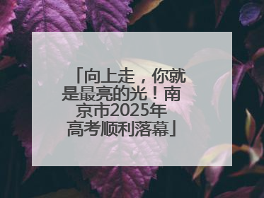 向上走，你就是最亮的光！南京市2025年高考顺利落幕