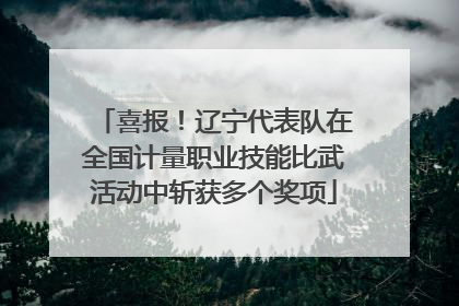 喜报！辽宁代表队在全国计量职业技能比武活动中斩获多个奖项