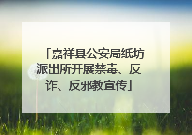 嘉祥县公安局纸坊派出所开展禁毒、反诈、反邪教宣传