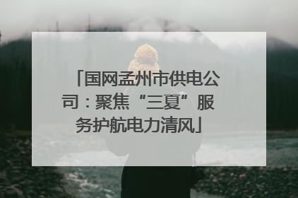 国网孟州市供电公司：聚焦“三夏”服务护航电力清风