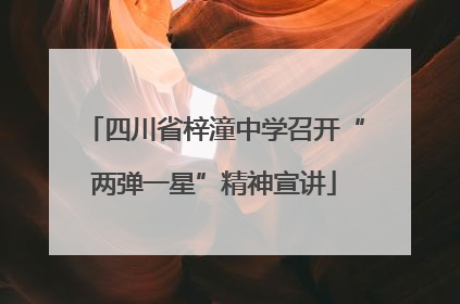 四川省梓潼中学召开“两弹一星”精神宣讲