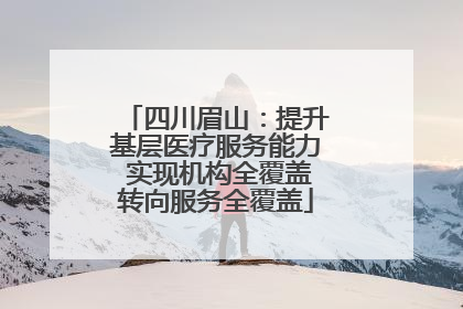 四川眉山：提升基层医疗服务能力 实现机构全覆盖转向服务全覆盖