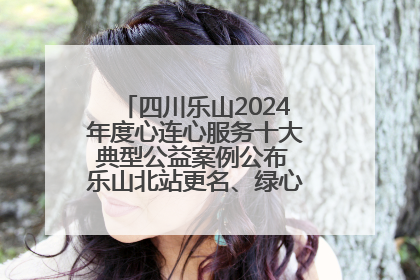 四川乐山2024年度心连心服务十大典型公益案例公布 乐山北站更名、绿心路井盖治理等上榜