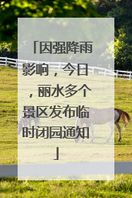 因强降雨影响，今日，丽水多个景区发布临时闭园通知