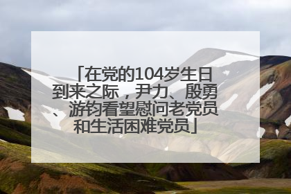 在党的104岁生日到来之际，尹力、殷勇、游钧看望慰问老党员和生活困难党员