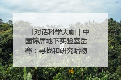 对话科学大咖｜中国锦屏地下实验室岳骞：寻找和研究暗物质，就是要去突破人类的认知边界