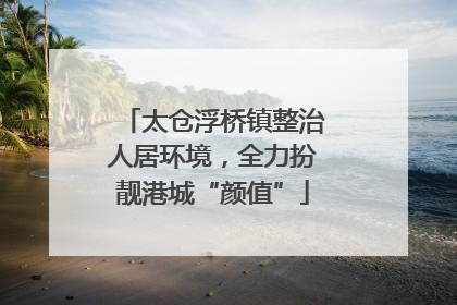 太仓浮桥镇整治人居环境，全力扮靓港城“颜值”