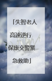 失智老人高速逆行 保康交警紧急救助