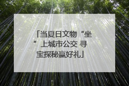 当夏日文物“坐”上城市公交 寻宝探秘赢好礼