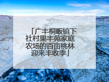 广丰桐畈镇下社村果丰苑家庭农场的百亩桃林迎来丰收季
