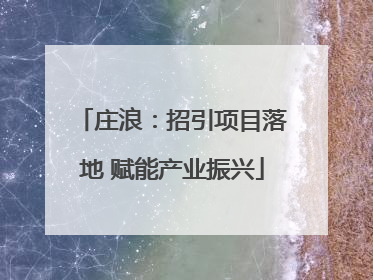 庄浪：招引项目落地 赋能产业振兴