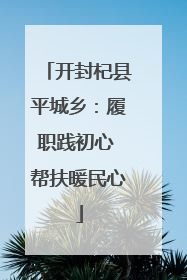 开封杞县平城乡：履职践初心 帮扶暖民心