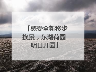 感受全新移步换景，东湖荷园明日开园