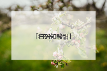 扫码知酸甜