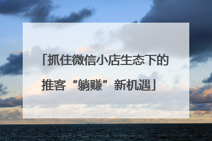 抓住微信小店生态下的推客“躺赚”新机遇