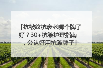 抗皱纹抗衰老哪个牌子好？30+抗皱护理指南，公认好用抗皱牌子