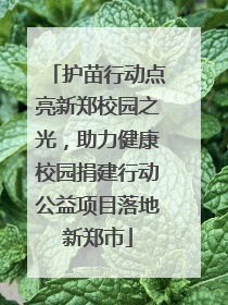 护苗行动点亮新郑校园之光，助力健康校园捐建行动公益项目落地新郑市