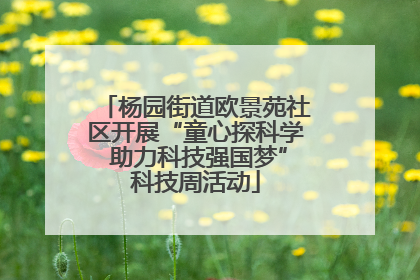 杨园街道欧景苑社区开展“童心探科学 助力科技强国梦”科技周活动