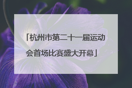 杭州市第二十一届运动会首场比赛盛大开幕