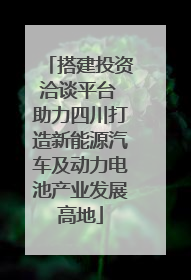 搭建投资洽谈平台 助力四川打造新能源汽车及动力电池产业发展高地