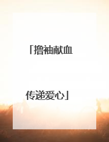 撸袖献血 传递爱心