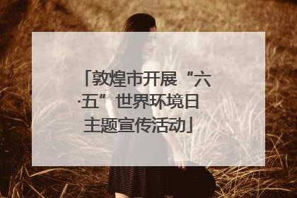 敦煌市开展“六·五”世界环境日主题宣传活动