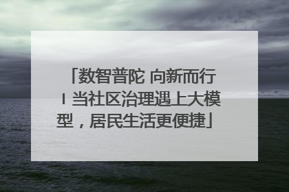 数智普陀 向新而行〡当社区治理遇上大模型，居民生活更便捷