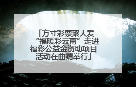 方寸彩票聚大爱 “福暖彩云南”走进福彩公益金资助项目活动在曲靖举行
