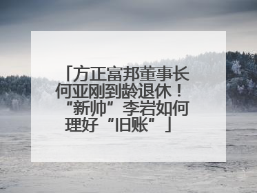 方正富邦董事长何亚刚到龄退休！“新帅”李岩如何理好“旧账”