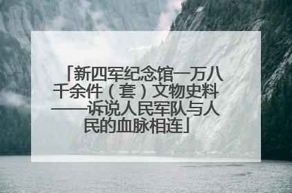 新四军纪念馆一万八千余件（套）文物史料——诉说人民军队与人民的血脉相连